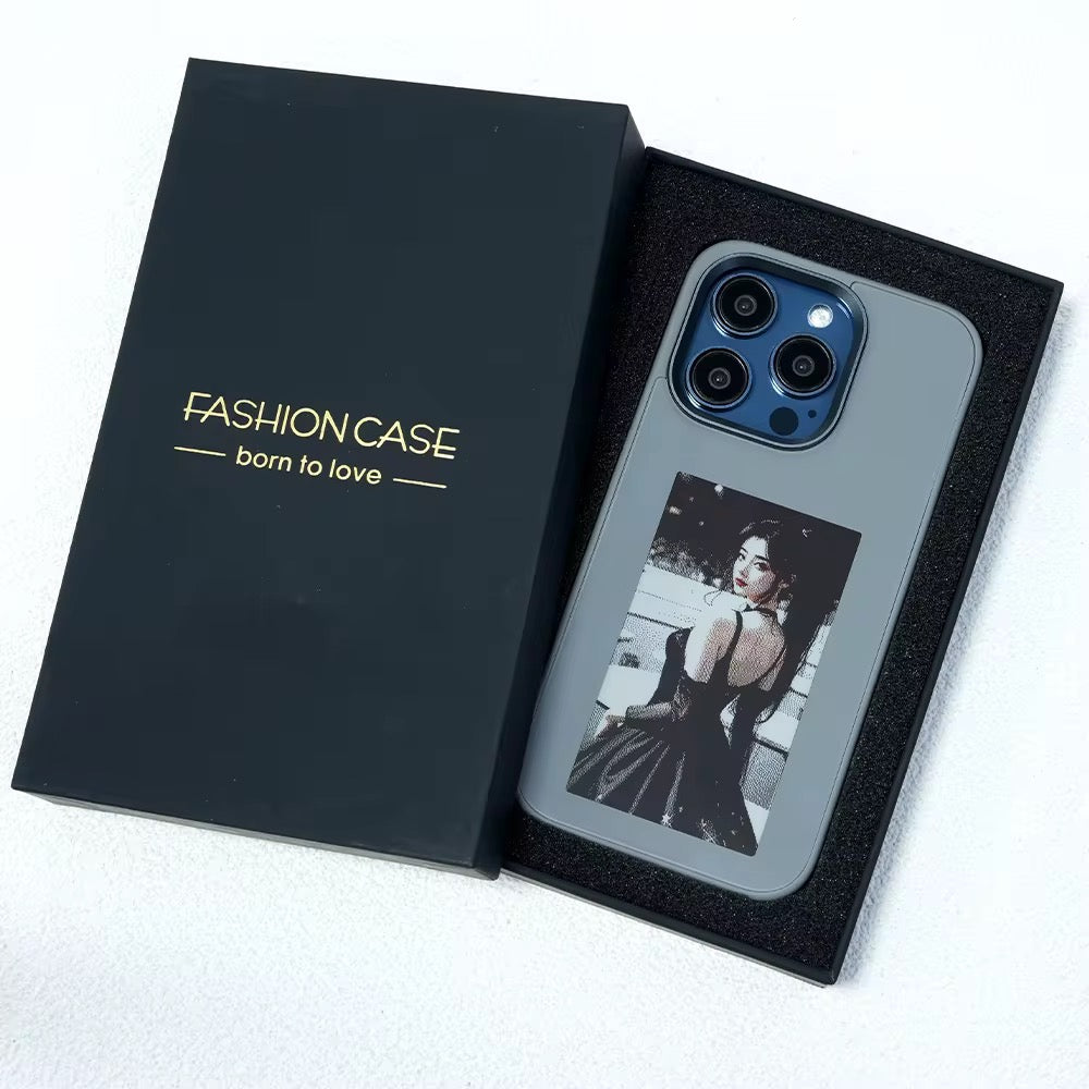 NFC جديد 4 ألوان شاشة حبر E ذكي غطاء كمبيوتر لهاتف iPhone NFC 13 14 15 Pro Max - NFC New 4 Colors E Ink Screen Smart PC Case for iPhone NFC 13 14 15 Pro MaX