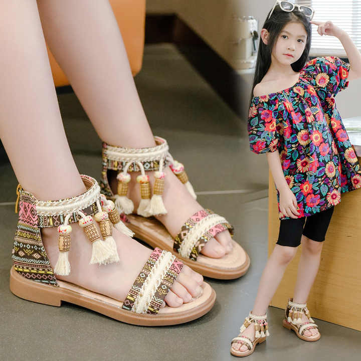 Summer shoes for girls with Chinese designs, fashion - children's sandals
