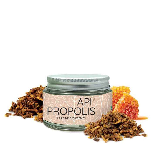 Made with Green Propolis - Dry skins - 50ml Api'Propolis Organic Face Cream - 99% Natural - Certified Organic by Cosmos