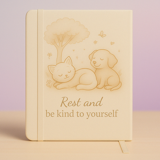 LABON Cute Cat and Dog Notebook with Design