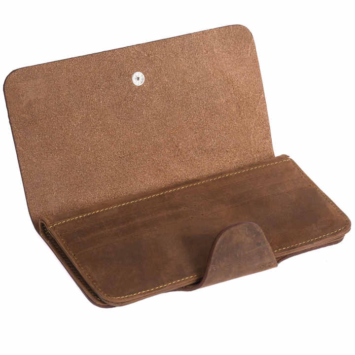 High Quality Genuine Leather Men's Long Wallet,