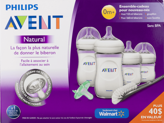فيليبس أفنت زجاجة طفل طبيعية خالية من بيسفين لحديثي الولادة - Philips Avent Natural BPA-Free Newborn Baby Bottle