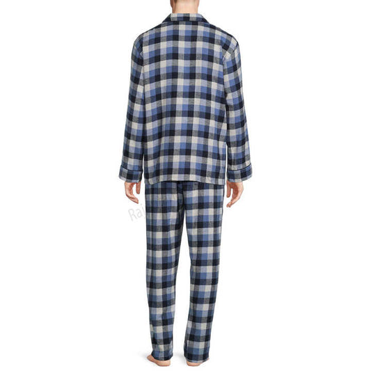 طقم نوم رجالي من الفلانيل | قميص وبنطال . Men's Flannel Sleepwear Set | Premium