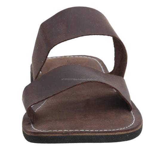 Men's leather slippers