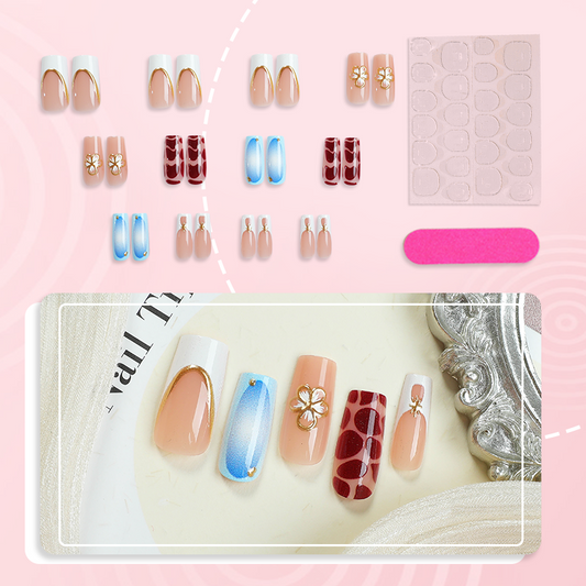 أظافر يد اكريلك ملون