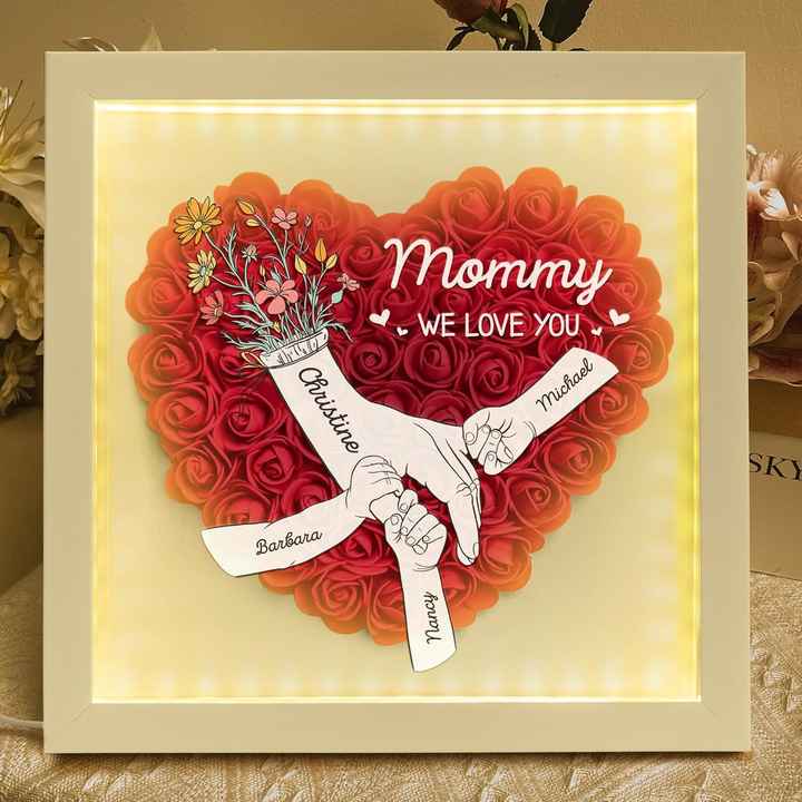 Birthday Gifts for Mum Friends Sisters- صندوق زهور LED أحمر مخصص مقاس