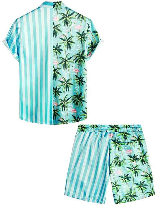 طقم رجالي صيفي كاجوال أنيق . Men's Summer Casual Stylish 2-Piece