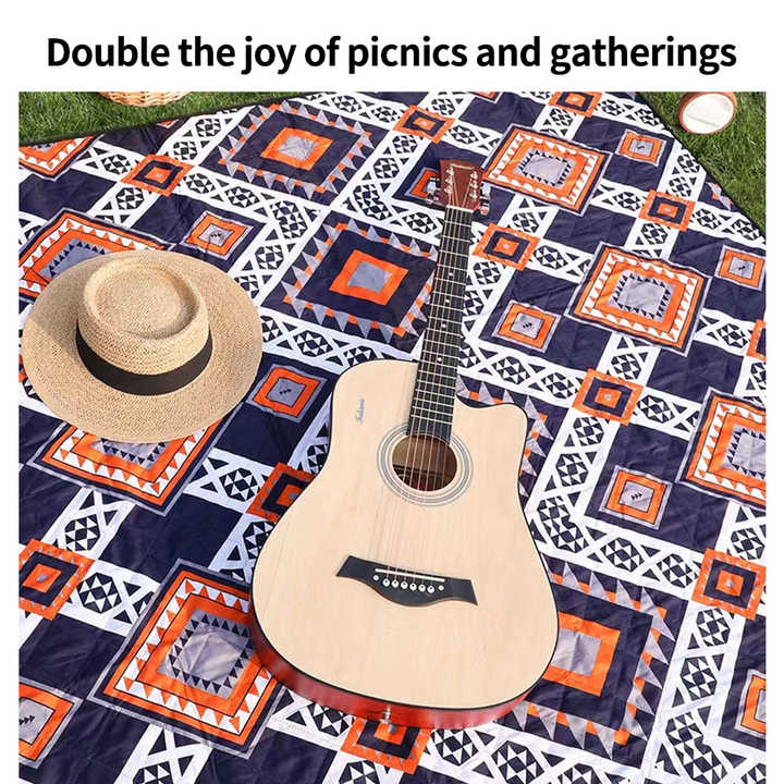 Hoodtown Ethnic Style Waterproof Rug.