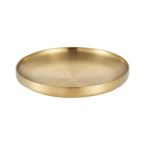 Golden stainless steel tableware with double disc