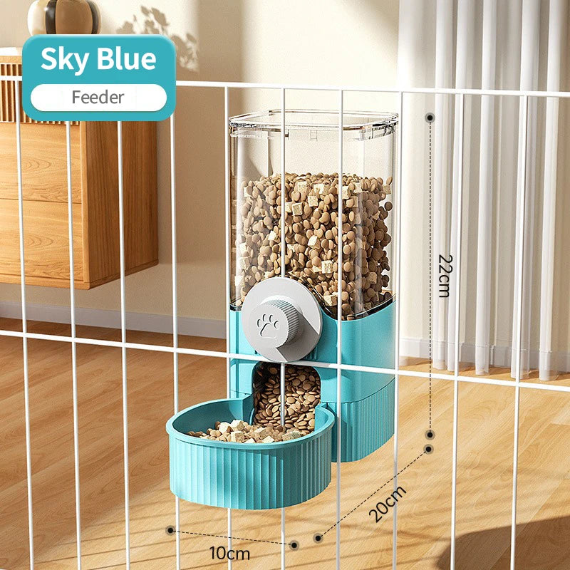 Cat Hanging Pet Drinker Dog Water Supply Drinking Hanging Dog Cage Bucket Automatic Feeder - Bowls & Feeders