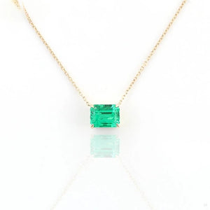 قلادة سوليتير من الذهب-Gold solitaire necklace