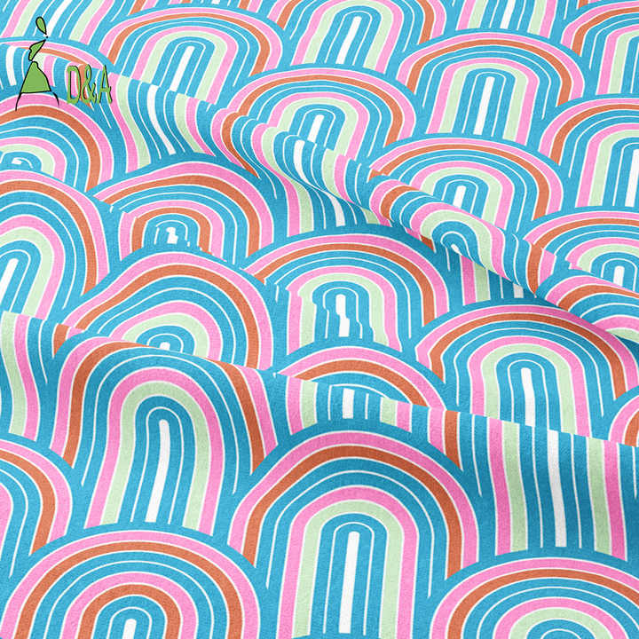 Hot Selling Multi-colored Rainbow-أقمشة مطبوعة