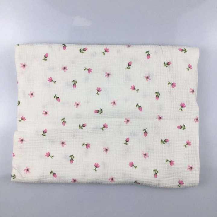 Flora Printed Fabric for Ladies' Dresses & Skirts A famous French cotton fabric with two layers of gauze