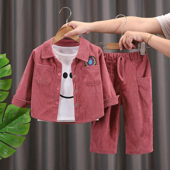 مجموعة ملابس Mannufecturer الخريف قطعتين الأطفال بذلة مجموعة ملابس الطفل Mannufecturer Autumn 2 Pieces Children's Clothing Set Baby Jumpsuit Clothes Set