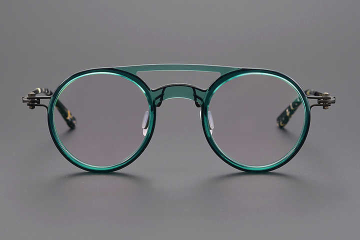 Factory spot products exquisite handmade paper metal frame glasses frame men and women retro round frame