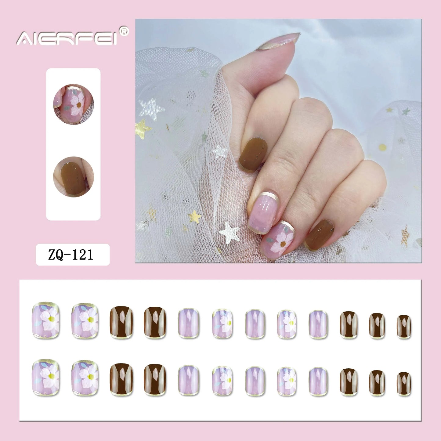 24 قطعة من أظافر صناعية - Nails
