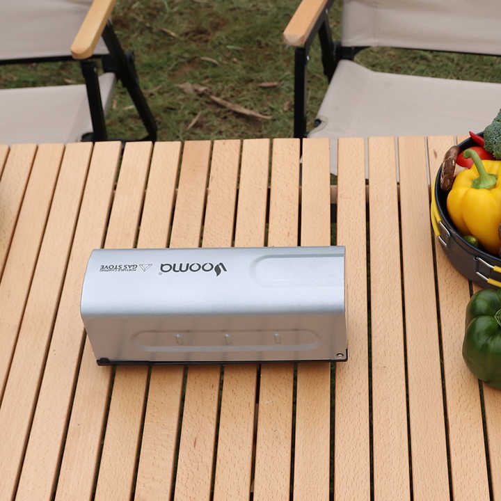 Small portable gas stove.