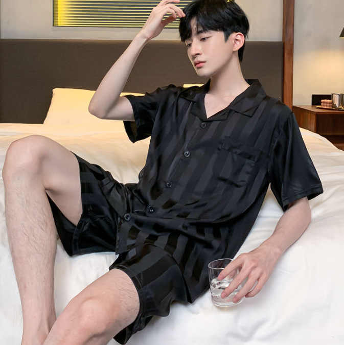 New Men's Summer Short Sleeve Pajamas