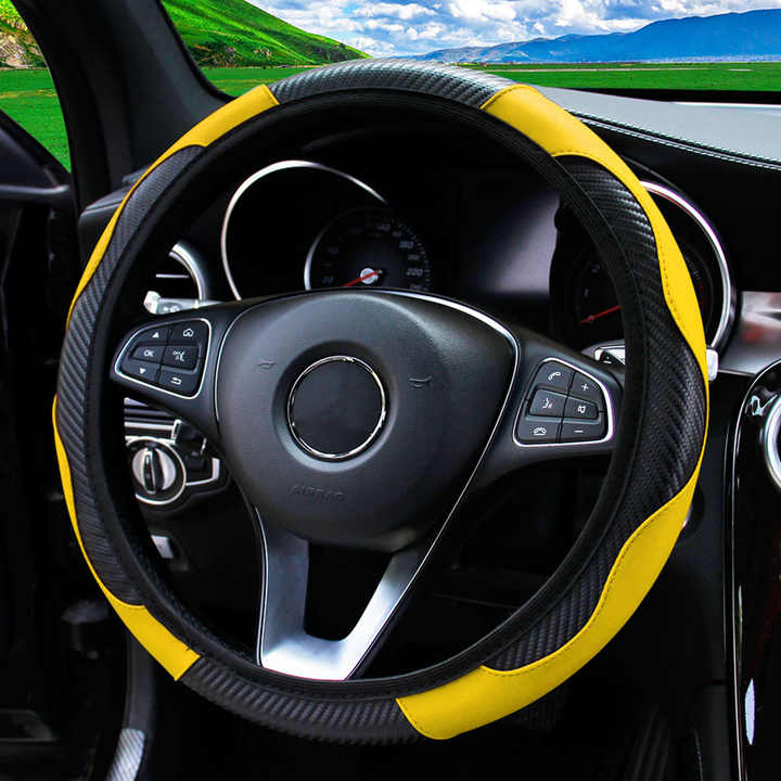 Comfortable and wear-resistant car accessories carbon leather without inner ring suitable cover