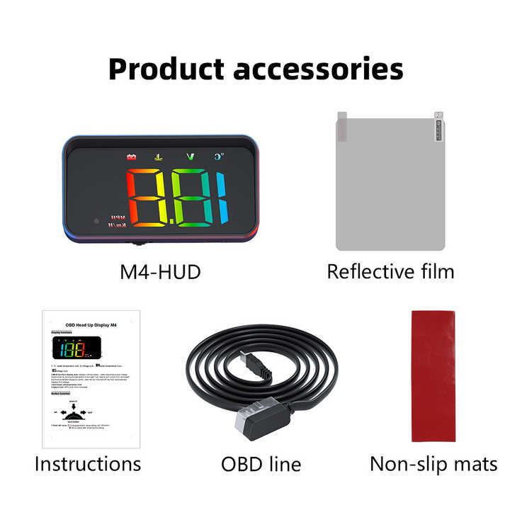 M4 Auto hud obd2 عرض رأس سرعة الزجاج . M4 Auto HUD OBD2 Head Up Display Car Windshield