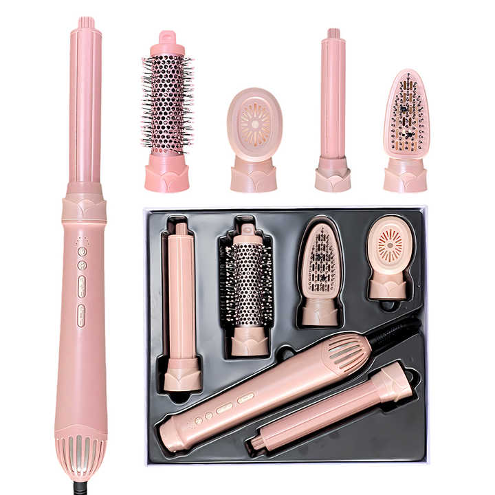 مجفف شعر احترافي مزدوج الجهد . Professional 5-in-1 Dual Voltage Hair Dryer,