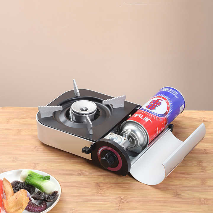 Portable Mini Gas Stove for Camping and Travel with Frame.