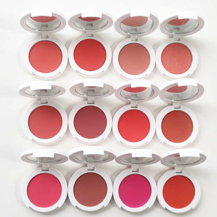 Wholesale Low MOQ Custom Blush Vegan Cruelty Free Pressed Private Label Blush Pink Cheek Makeupبيع بالجملة أحمر خدود منخفض موك مخصص أحمر خدود نباتي خالي من القسوة مضغوط العلامة الخاصة أحمر خدود وردي الخد ماكياج