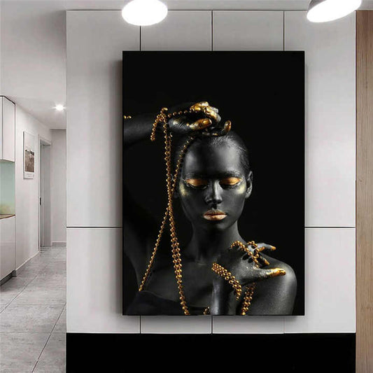 لوحات فنية ذهبية للديكور