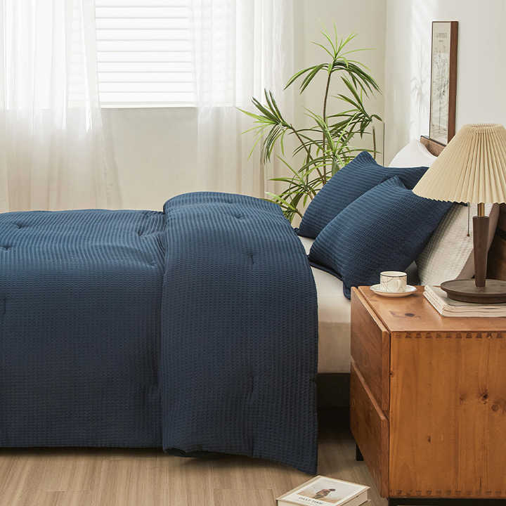High Quality Soft Duvet Set King Queen Size 3 Waffle