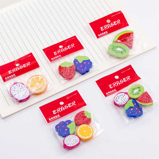 Small Cute Kawaii Fruit Orange Eraser