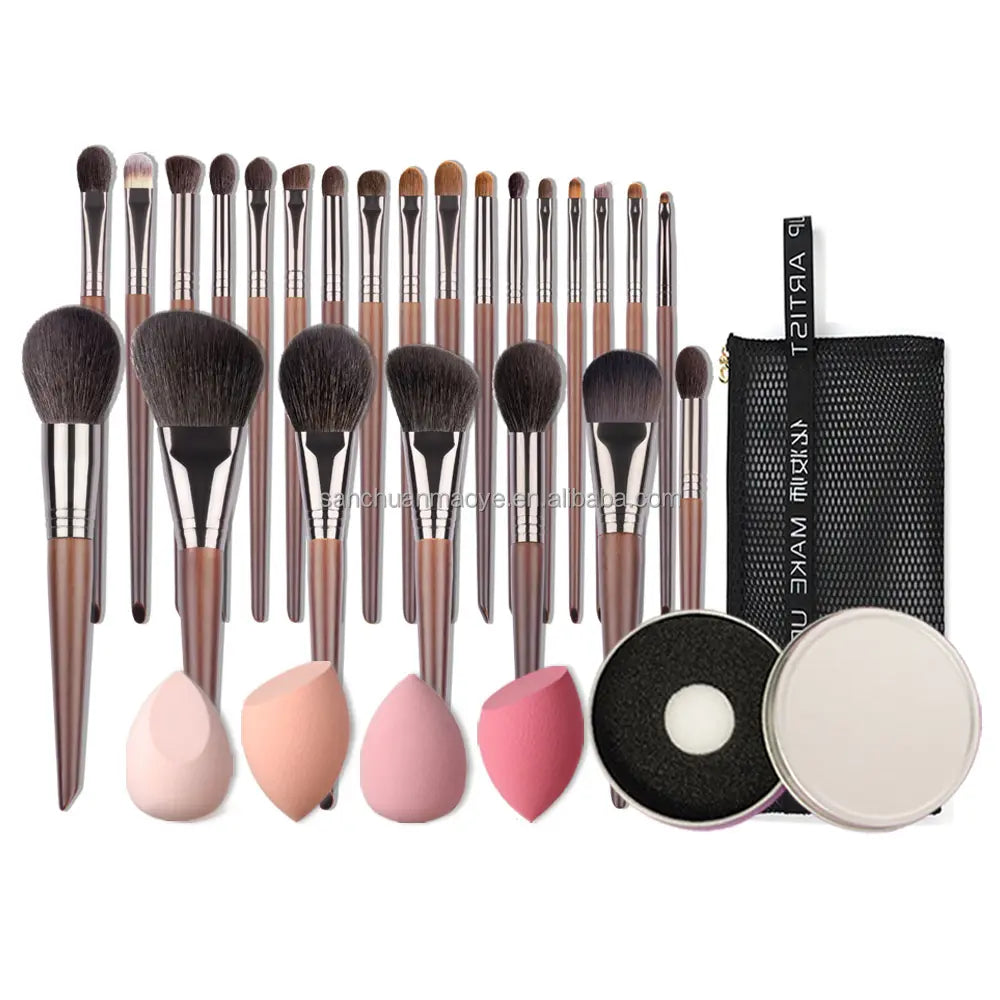 Natural Makeup Brushes Set