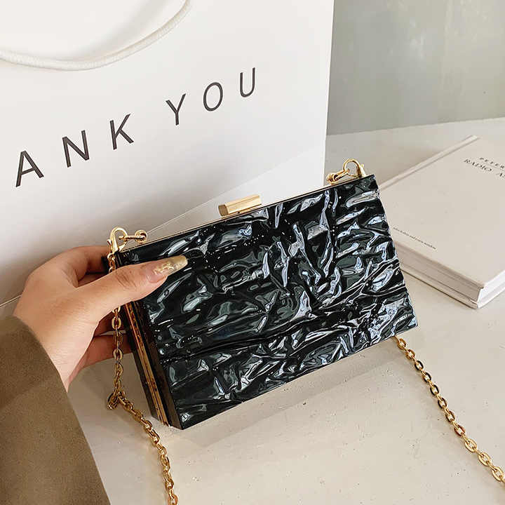 Luxury Fashion Acrylic Snowflake Purse Bag, Custom Women's Small Handbag, Evening Bags with Clutch
