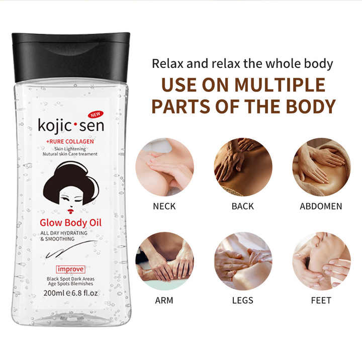 Kojic Acid Body Oil Brightens Skin Body
