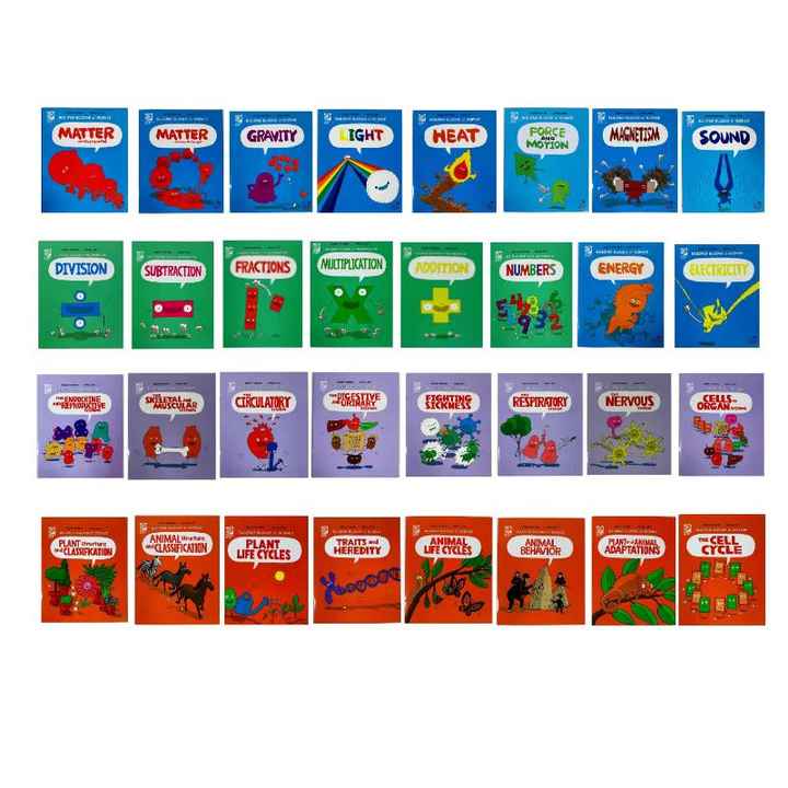 English picture books for children with building blocks