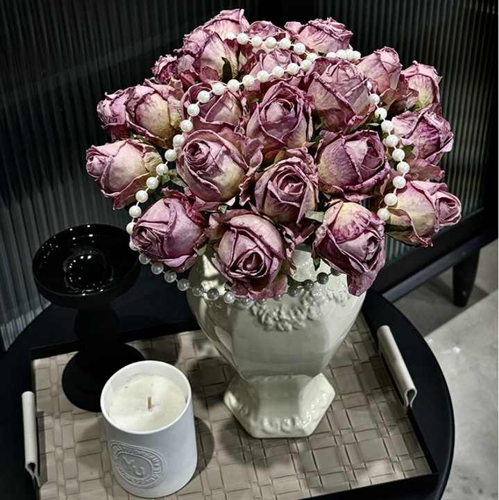 Retro Burnt Edge Rose Simulation-محاكاة الوردة ذات الحافة