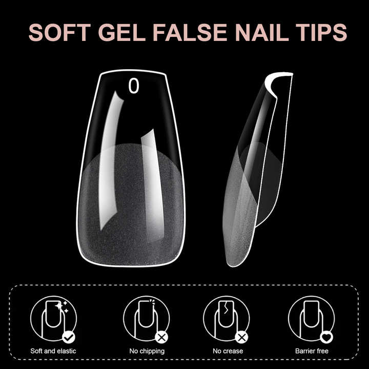 Boxed Short Trapezoidal Semi-French Nails