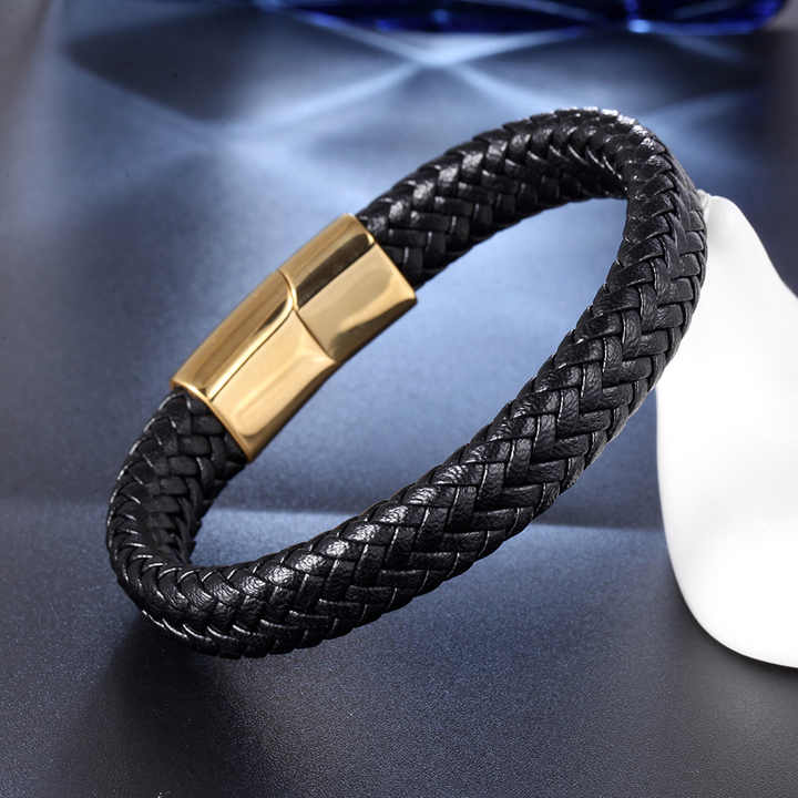 Luxury Men's Braided Woven Faux Leather Bracelets