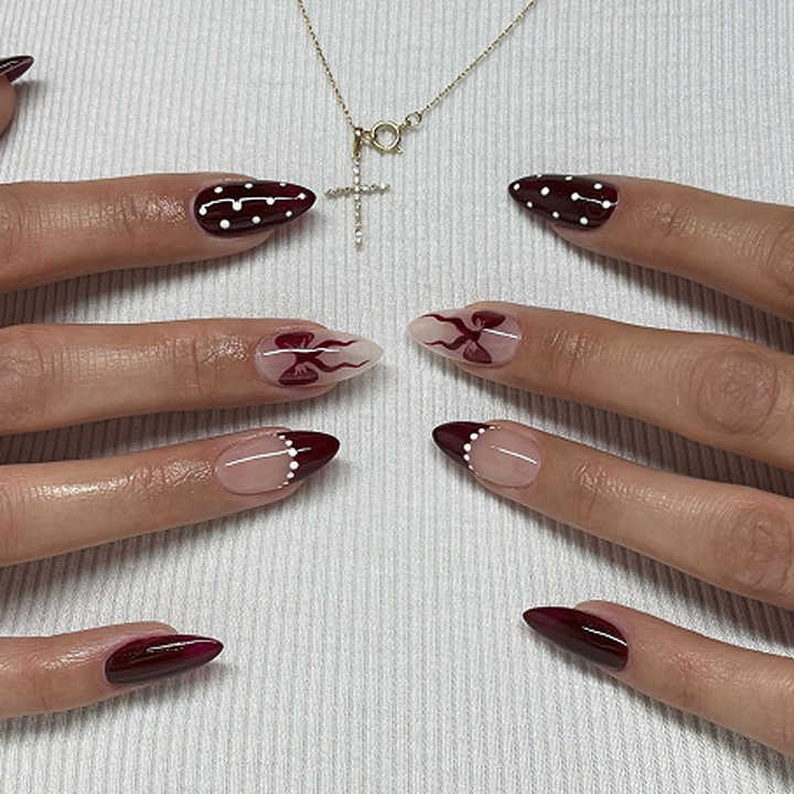 Simple Sweet Blush-أظافر فرنسية