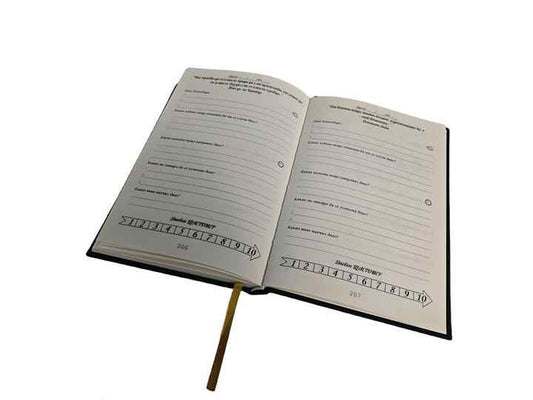 دفتر يوميات كتان مخصص بغلاف مقوى