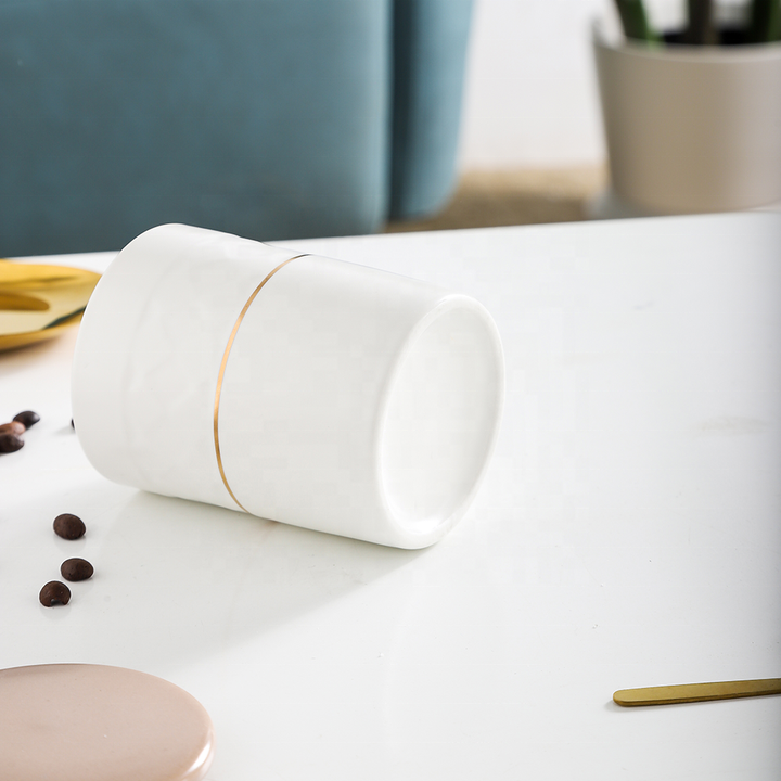 Four Color Options Round Cylinder-Ceramic Coffee and Tea Mug