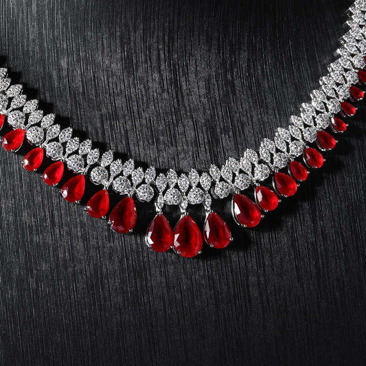 طقم مجوهرات زفاف زركون -Zircon wedding jewelry set