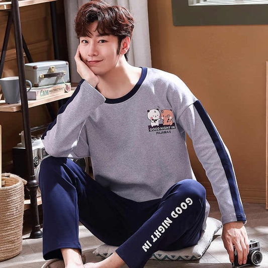Winter, nighty designs, cotton pajamas for men.