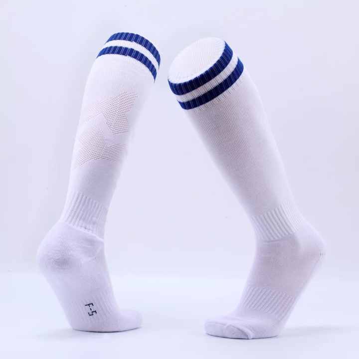 Polyester Cotton Breathable and Portable Foldable Design جوارب كرة قدم مستدامة عالية الركبة مصنوعة من البوليستر