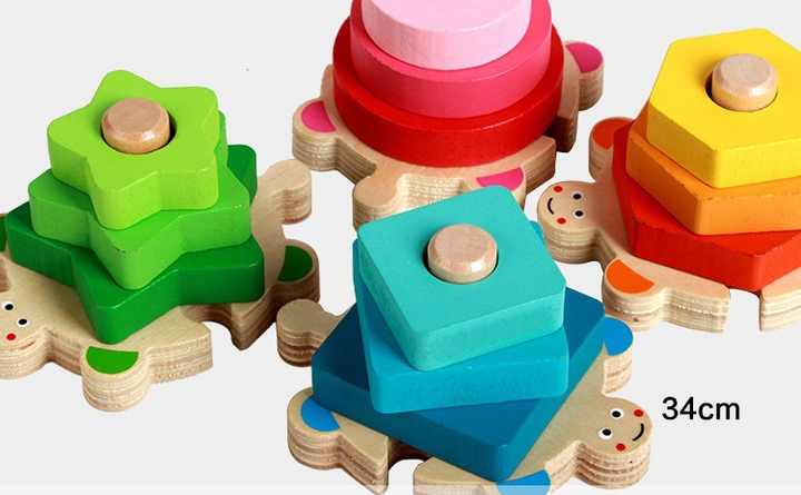Wooden shapes entertainment games