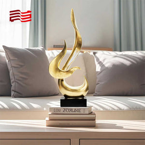 Flame Statue Abstract Living Room Decorations Modern Design Home Decor Table Shelf Ornaments Resin Crafts