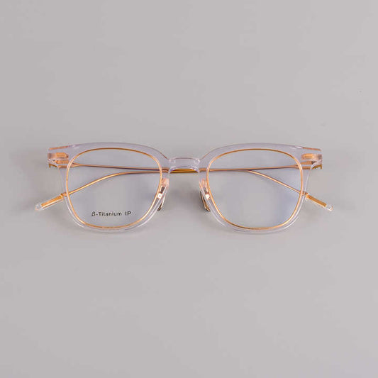 Handmade titanium eyeglass frame