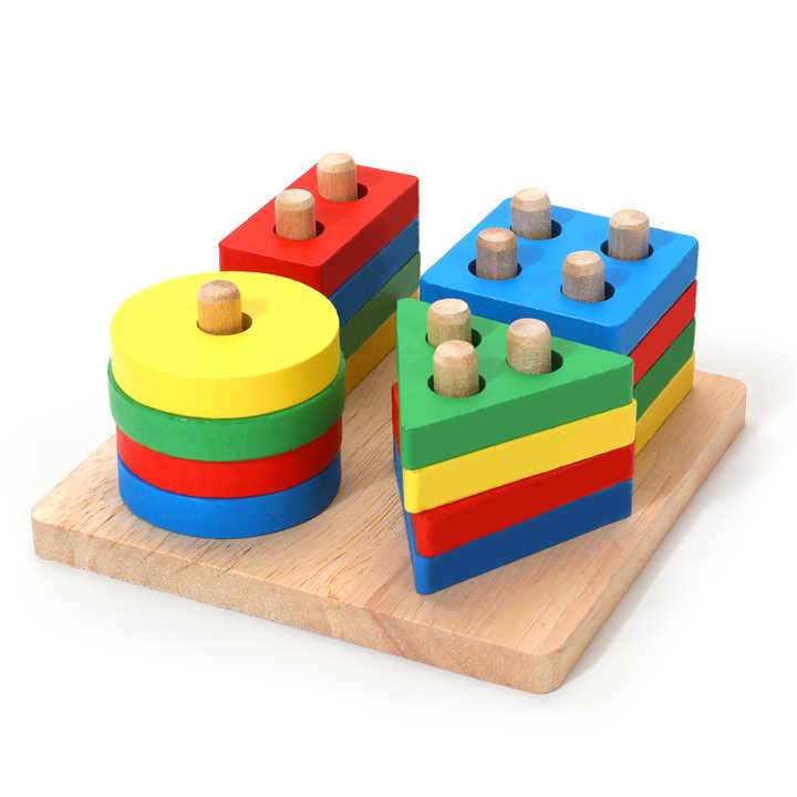 مجموعة ألعاب خشبية للجنسين من مونتيسوري Montessori Wooden Toys for Kids Early Childhood