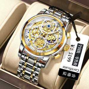 POEDAGAR 984 كرونوغراف فاخرة للرجال . POEDAGAR 984 Luxury Men's Chronograph