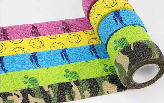 Wrap, cohesive bandages for veterinary wrapping