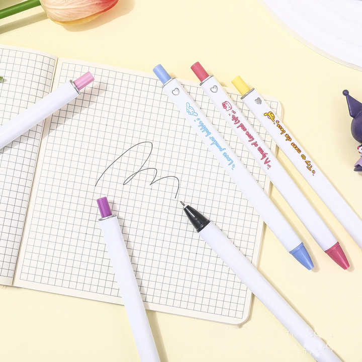 قلم سانريو مربع - Sanrio Square Press Pen Slogan